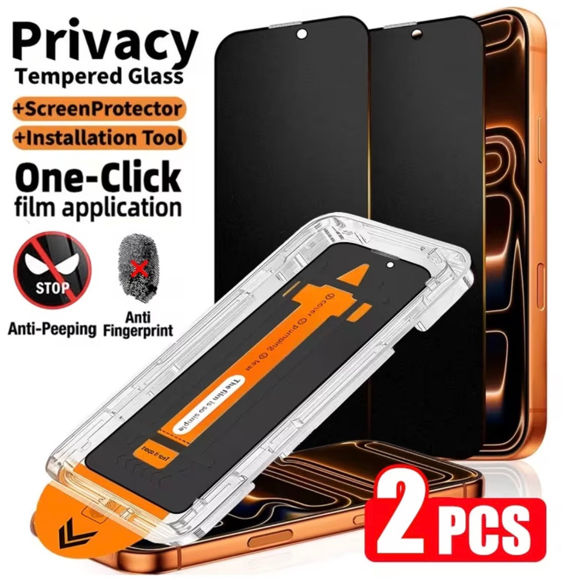 Folie Privacy iPhone 12 13 14 15 Pro - Protecție Ecran