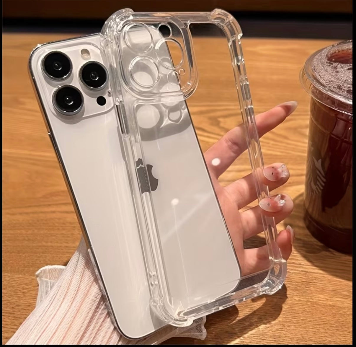 Husă Silicon Transparenta iPhone 12 13 14 15 Pro - Anti-șoc