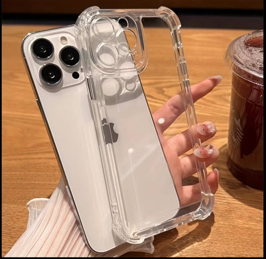 Husă Silicon Transparenta iPhone 12 13 14 15 Pro - Anti-șoc